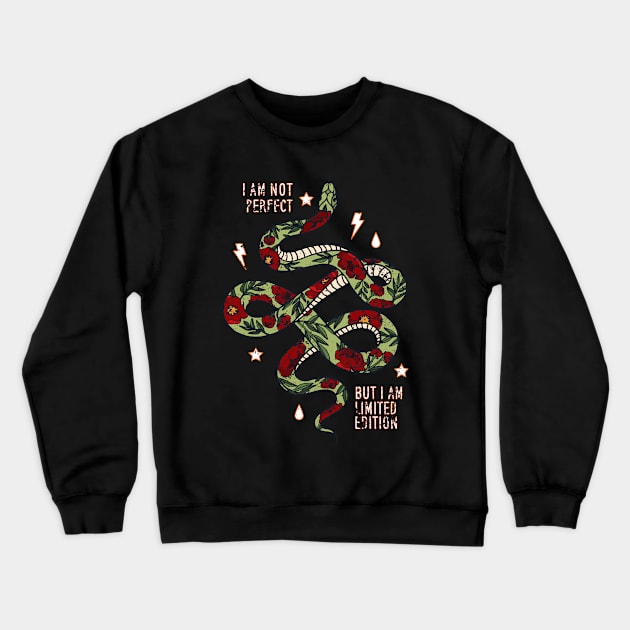 I am not perfect Snake Crewneck Sweatshirt by NJORDUR